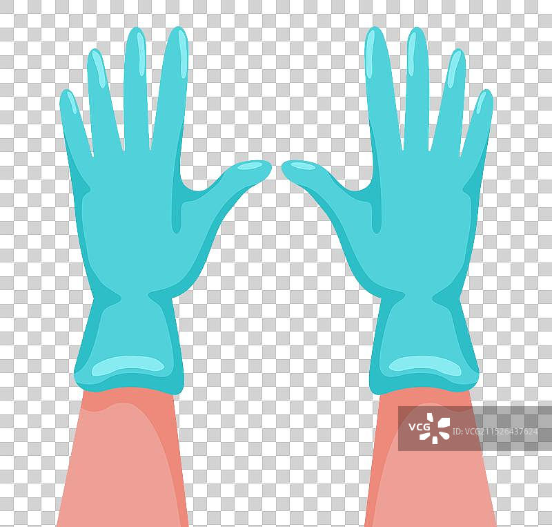 戴外科手套的手图片素材