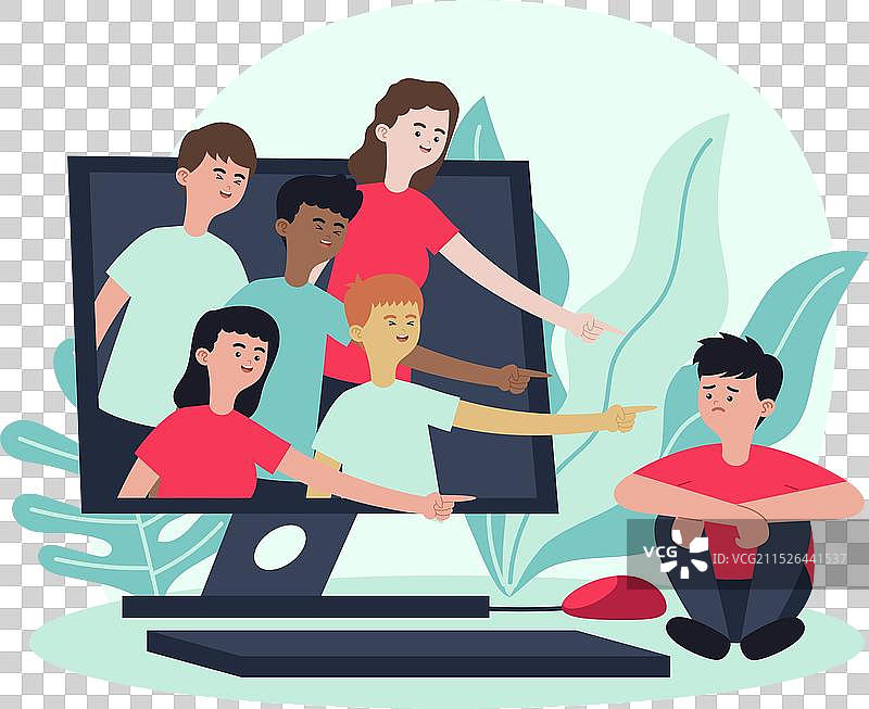 与人相关的网络欺凌概念图片素材