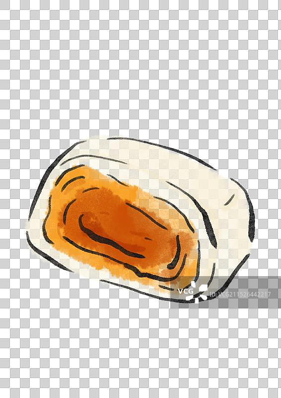 国潮风湖州美食插画元素-茶糕图片素材