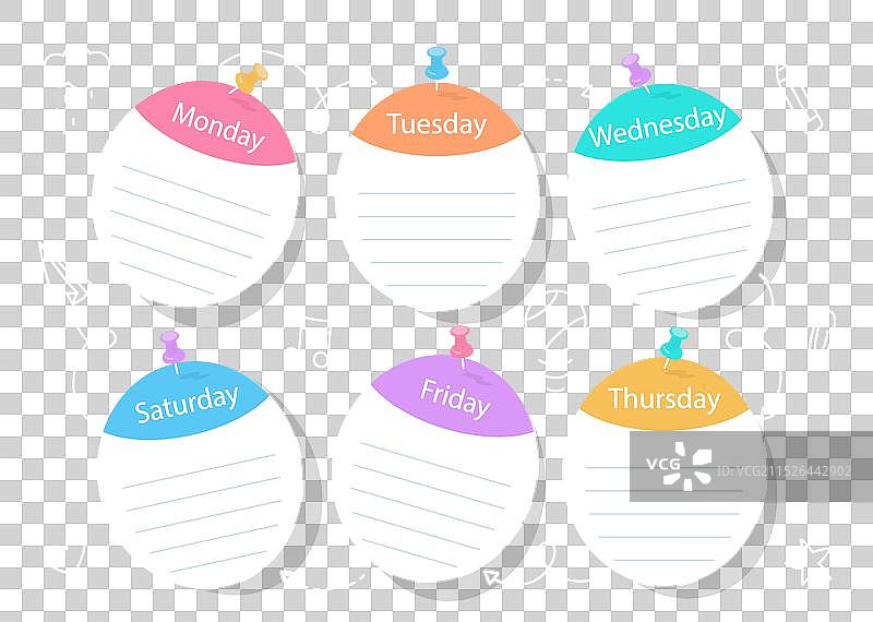 扁平风格返校时间表图片素材