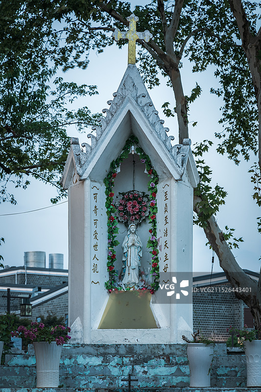 俯瞰教堂图片素材