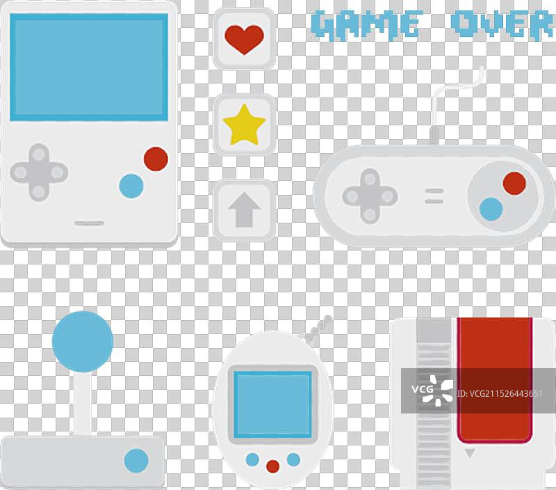 扁平风格游戏配件包图片素材