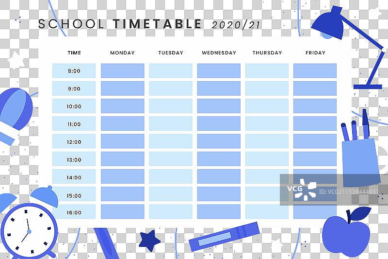 开学季时间表图片素材