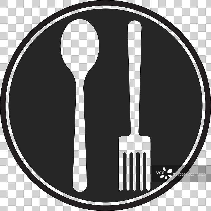 咖啡馆或餐厅的抽象logo图片素材