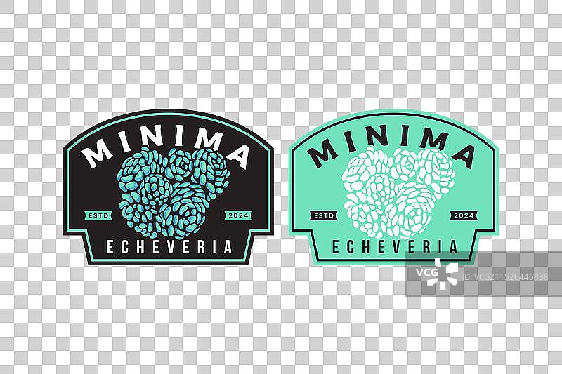 带有阿特兰蒂斯徽章的多肉植物图片素材