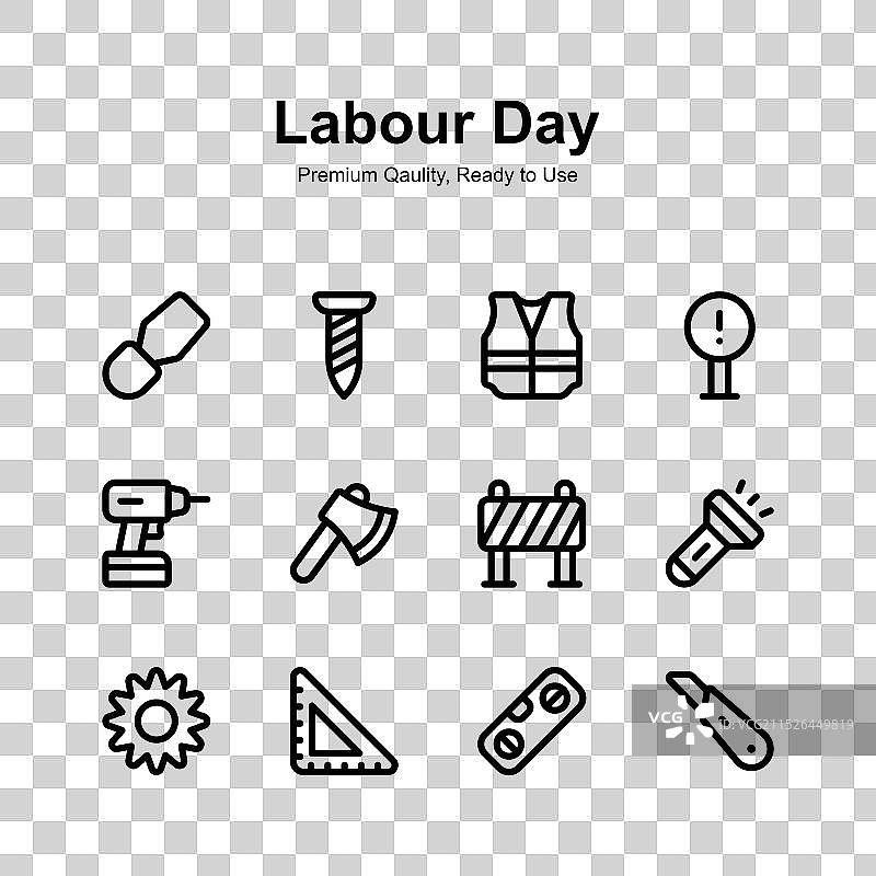 劳动节图标套装图片素材