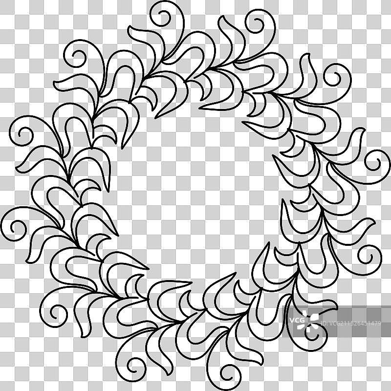 邀请卡花卉边框设计图片素材