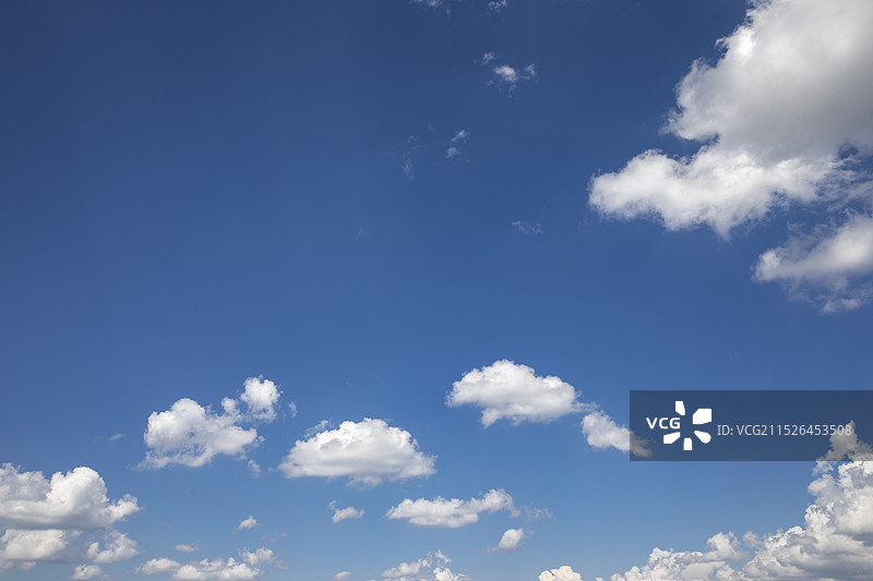 盛夏季节的天空和云朵图片素材