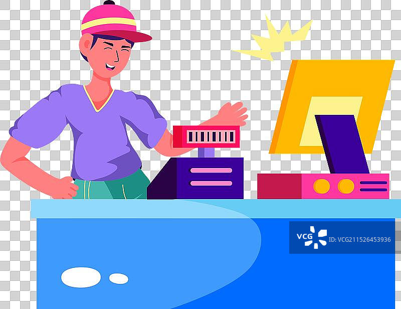 收银员图片素材