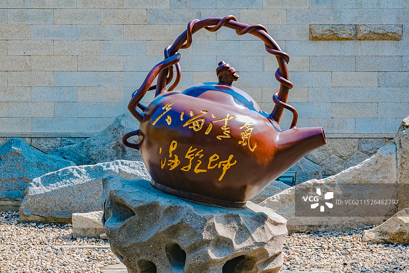 紫砂壶雕塑“只留清气满乾坤” 茶壶 茶具 茶文化图片素材