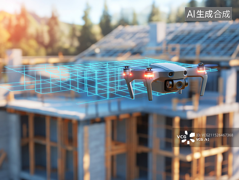 【AI数字艺术】无人机题材，无人机测绘，无人机图片素材