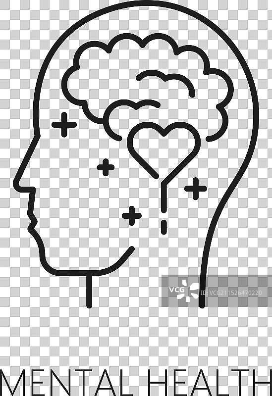 精神健康心理障碍问题图标图片素材