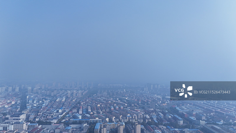 航拍唐山迁安市千亿县城市全景图片素材