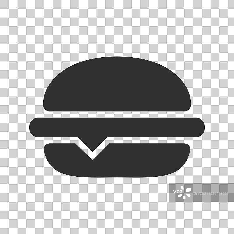 奶酪汉堡快餐黑色剪影图标图片素材