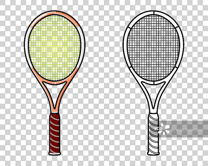 滑稽可爱的快乐网球拍角色合集图片素材