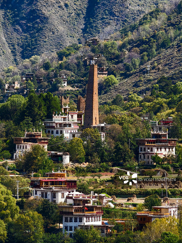 川西藏寨图片素材