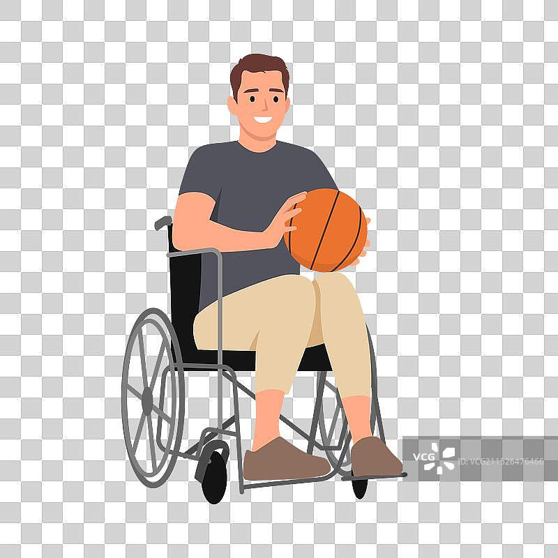 年轻运动员坐在地上打篮球图片素材