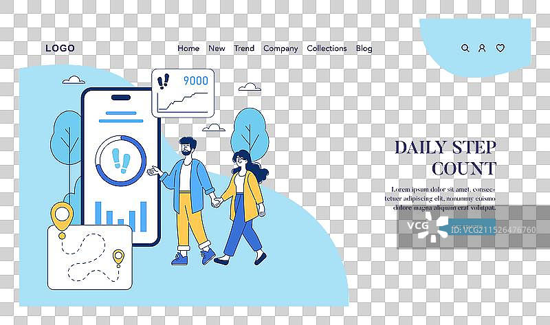 健康应用扁平设计图片素材