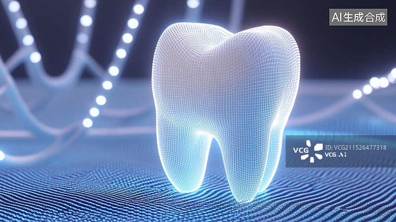【AI数字艺术】牙齿美白与牙齿保护3D渲染图片素材