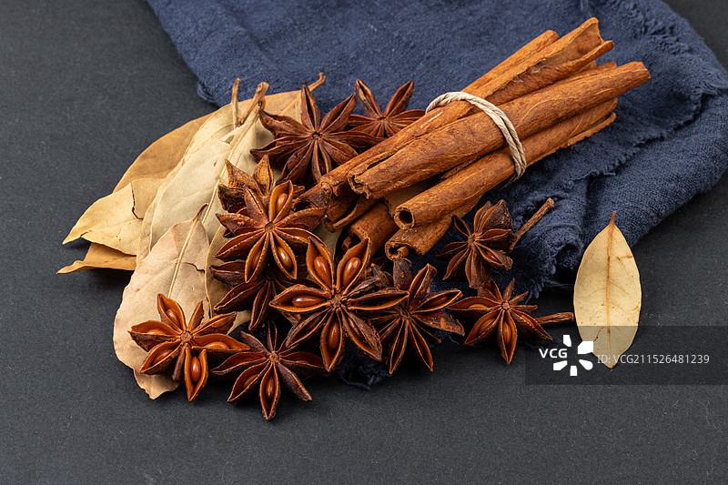 八角桂皮香叶大料调味料图片素材