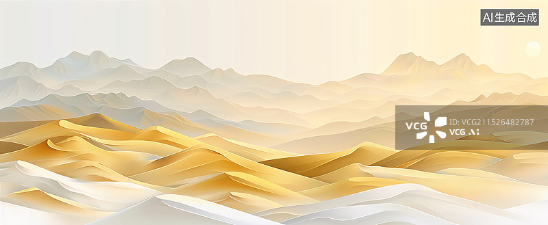 【AI数字艺术】商务风金色山峰主题背景图片图片素材