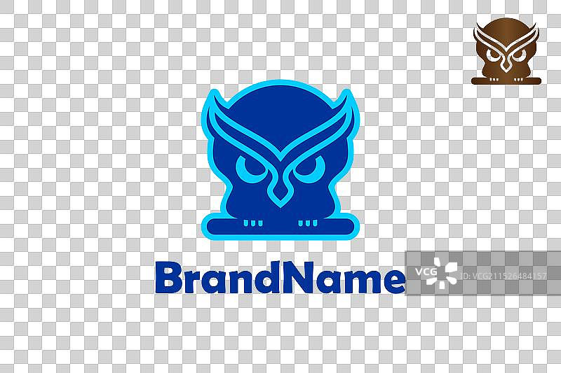 独特的猫头鹰Logo设计模板图片素材