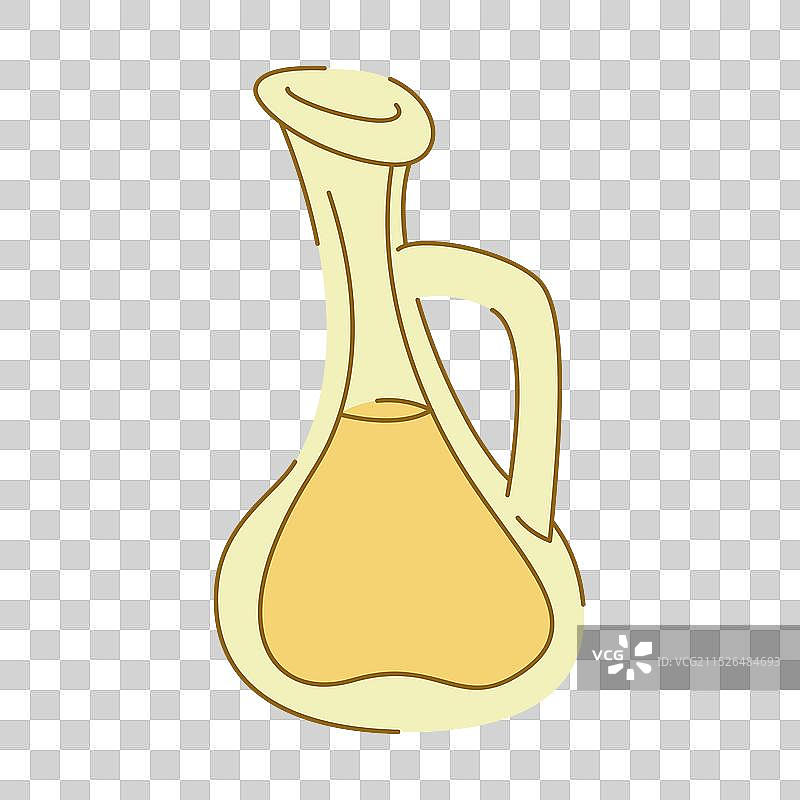 手绘蔬菜油罐子图片素材