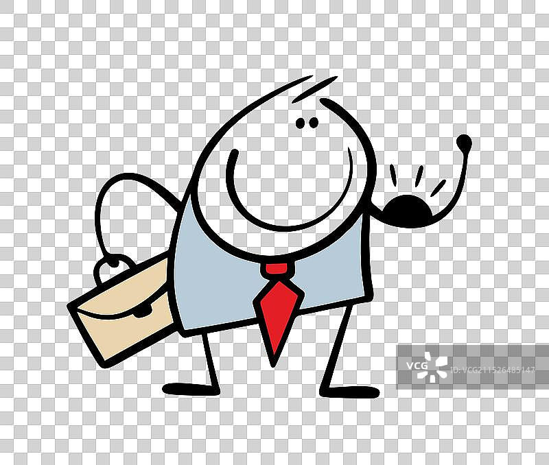 手臂弯曲的健壮男商人图片素材