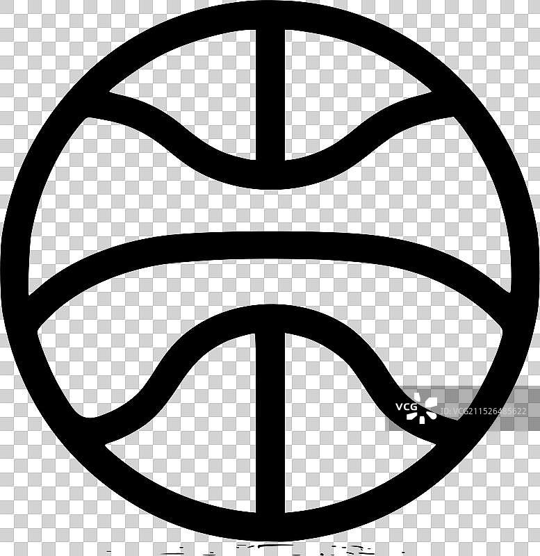 篮球简约扁平风格标志图片素材