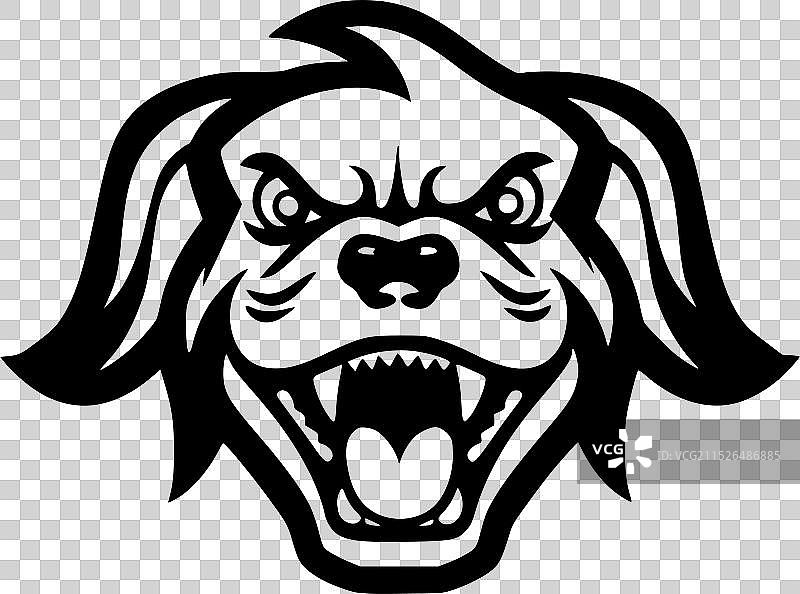 狗 - 极简风格的平面logo图片素材