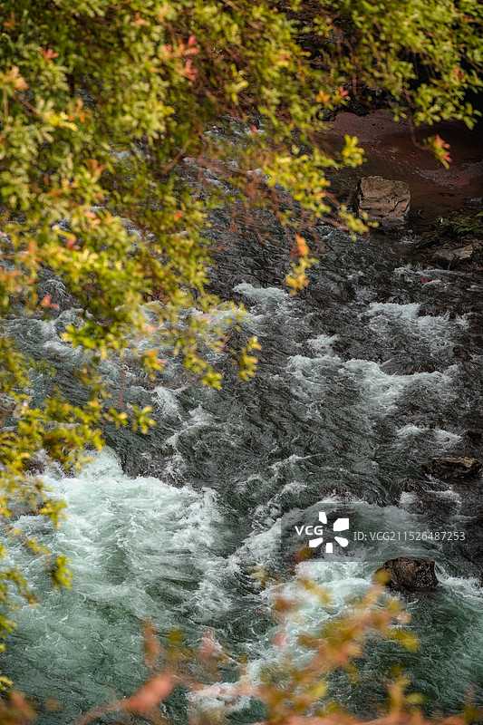 马岭河峡谷河流风光图片素材