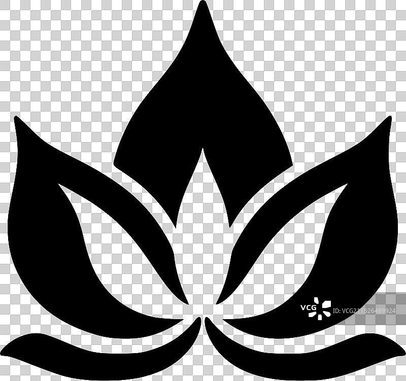 黑白莲花图片素材