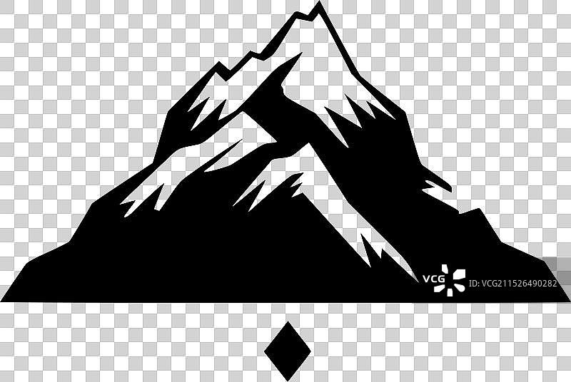 黑白山脉图片素材