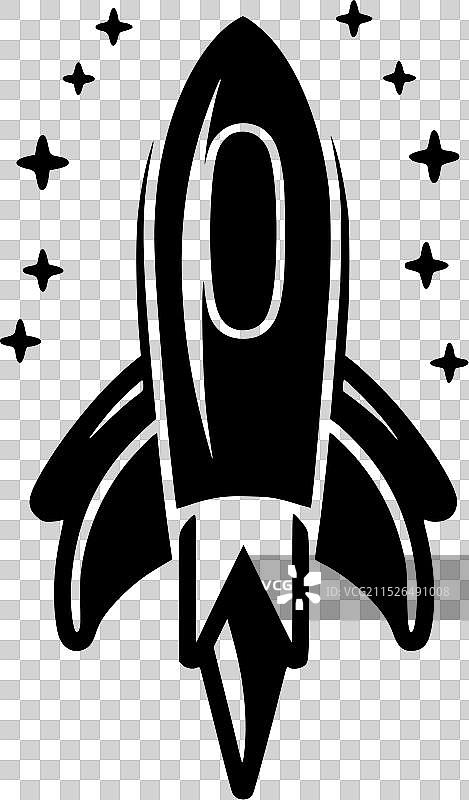 火箭简约扁平风logo图片素材