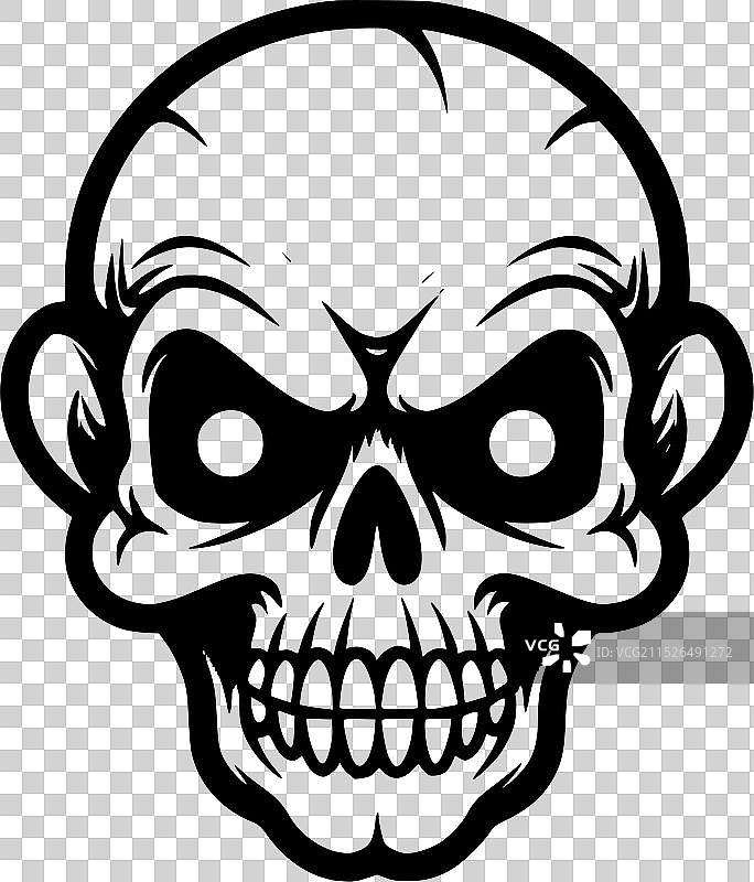 骷髅 - 高质量标志 - 适合T恤设计图片素材