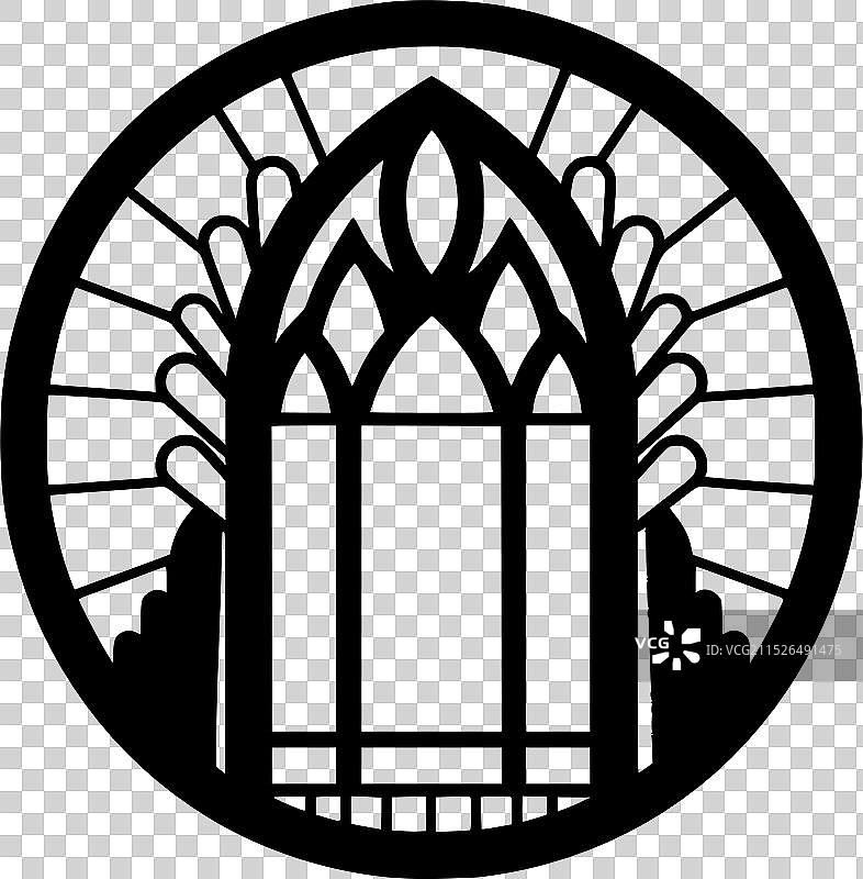 彩色玻璃 - 简约剪影图片素材