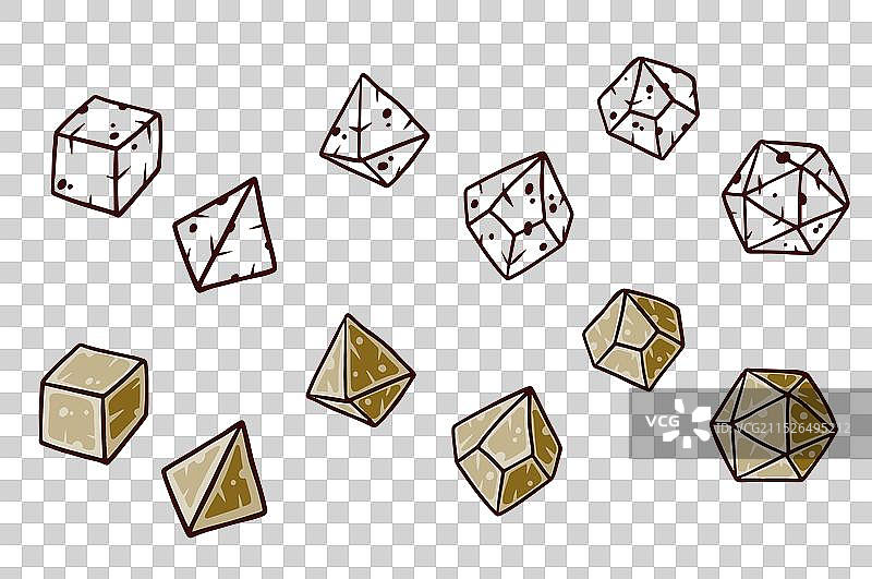 DND桌面游戏骰子套装图片素材