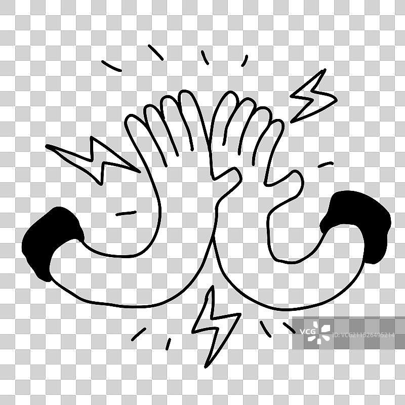 击掌手势图片素材