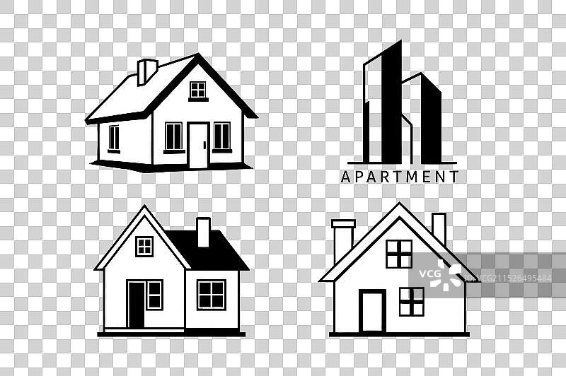 漂亮的公寓Logo图片素材