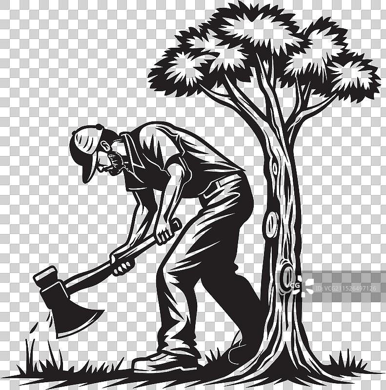 伐木冠军标志设计图片素材