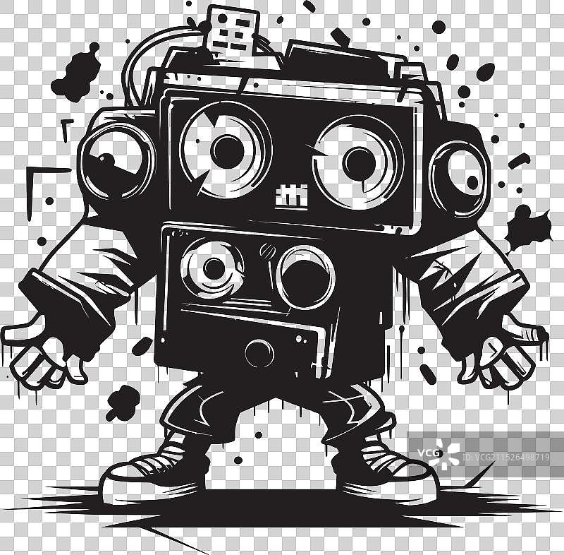 黑色低音炮音箱标志图片素材