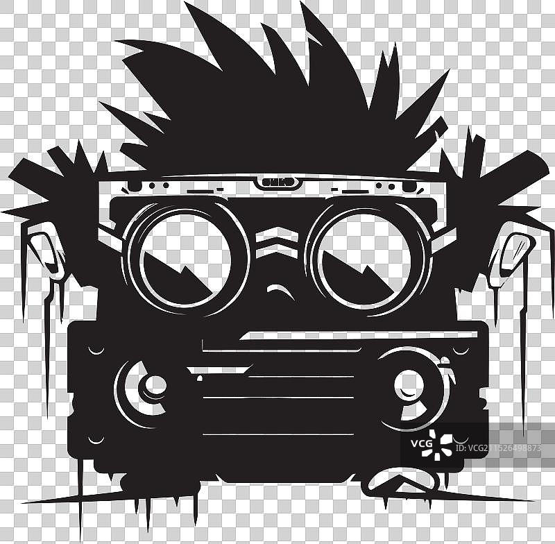 Beatbox伙伴标志性吉祥物复古节奏图片素材