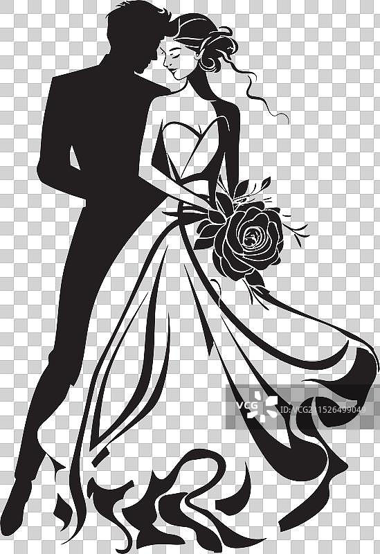 永恒的爱情鸟黑色标志婚姻设计图片素材