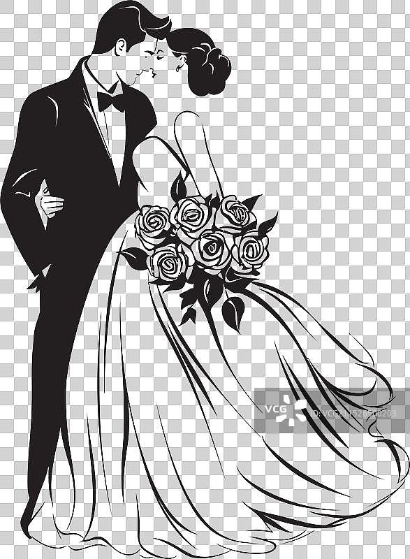 永恒誓言黑色标志新娘结合图片素材