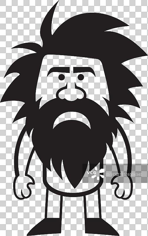 基岩比尔大胆卡通穴居人符号巨石图片素材