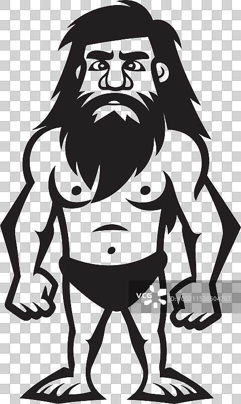 坚固的穴居人燧石符号图片素材