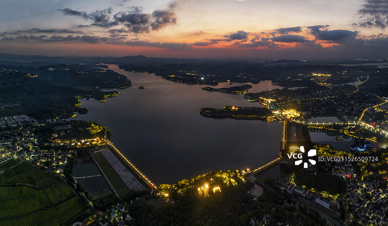 天目湖旅游度假区全景图片素材