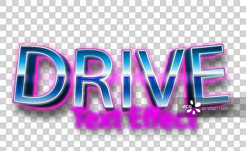 复古风格驾驶文字特效图片素材