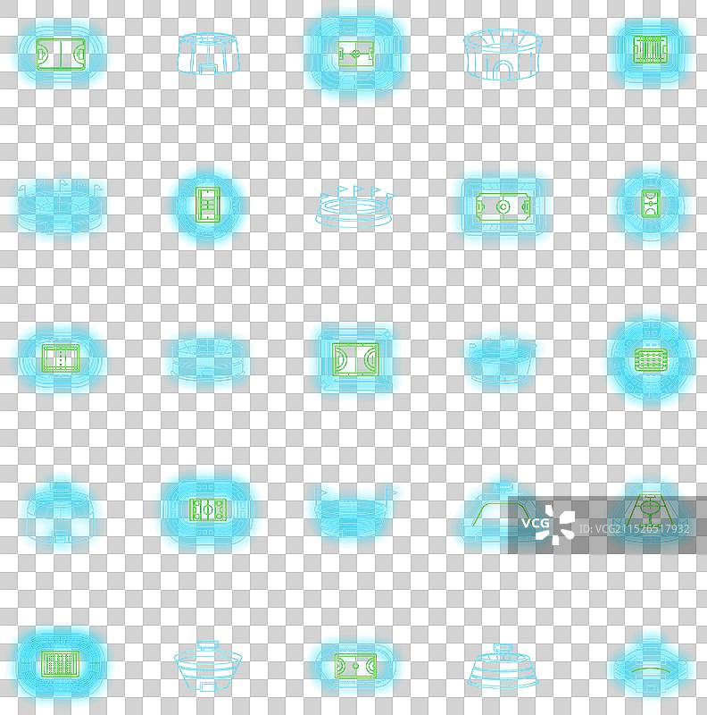 自拍视频照片人物图标霓虹灯套装图片素材