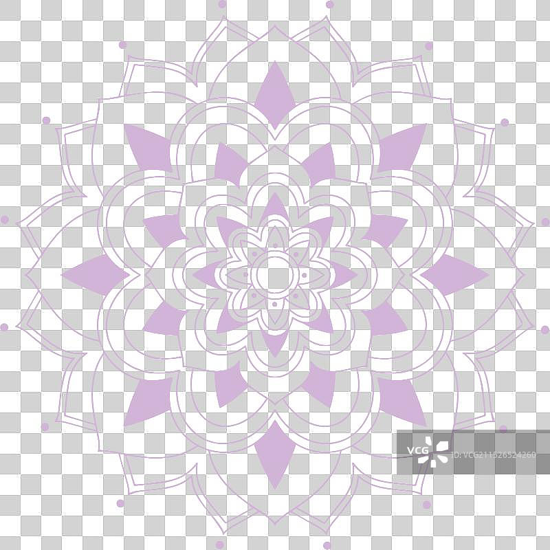 彩色曼陀罗抽象花图片素材
